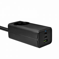 Carregador AK-CH-21 AC 230V + USB-A + 2x USB-C PD 5-20V / max. 5A 65W Quick Charge 3.0 GaN