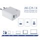 additional_image Carregador AK-CH-14 USB-A + USB-C PD 5-20V / max. 3A 45W Quick Charge 3.0