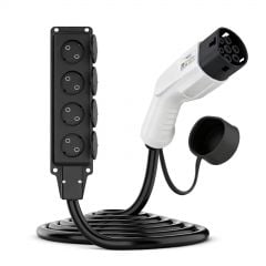 Adaptador Type2 / 4x Schuko V2L para carregamento de automóveis eléctricos AK-SC-E27 fêmea – fêmea 16A 3m