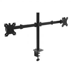 Braço duplo para monitor AK-MB-02 Suporte duplo de secretária VESA 75x75mm / 100x100mm 15-32”