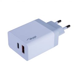 Carregador USB AK-CH-13 USB-A + USB-C PD 5-12V / max. 3A 36W Quick Charge 3.0