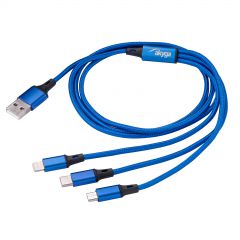 Cabo USB 3.0 A / USB Micro B / USB type C / Lightning 1.2m AK-USB-27