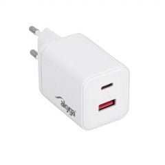 Carregador AK-CH-28 USB-A + USB-C PD 5-21V / max. 3A 45W Quick Charge 3.0 GaN