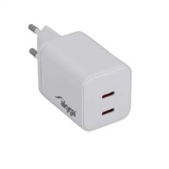 Carregador USB AK-CH-29 2x USB-C PD 5-20V / max. 3A 45W Quick Charge 3.0 GaN