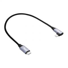 Ângulo Cabo USB type C / Ligtning 30cm AK-USB-55 30W Malha