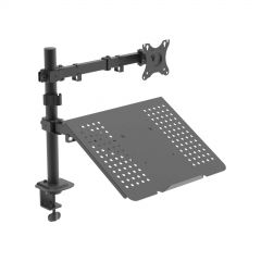 Braço para monitor com mesa para computador portátil AK-MB-04 VESA 75x75mm / 100x100mm 15-32”