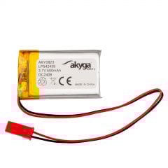 Bateria Li-Po LP542439 Akyga AKY0823 3.7V / 500mAh PCM JST 2-Pin Connector 150mm