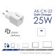 additional_image Carregador AK-CH-22 USB-C PD 5-12V / max. 3A 25W Quick Charge 3.0 GaN