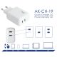 additional_image Carregador USB AK-CH-19 2x USB-C PD 5-12V / max. 3A 40W Quick Charge 3.0
